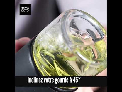 Transparente Teeflasche Nomad Black (238 ml)